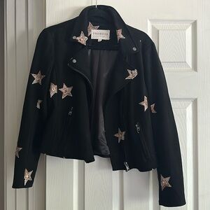 Black Star Suede Jacket